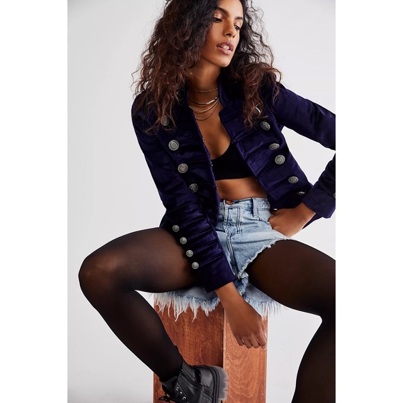 ‼️NOT FOR SALE‼️Free People Velvet Military Jacket